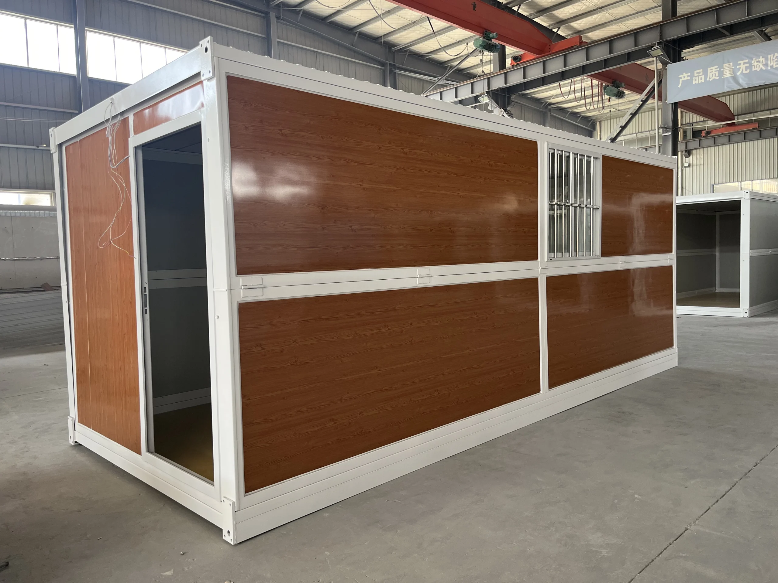 Folded units ready for transport